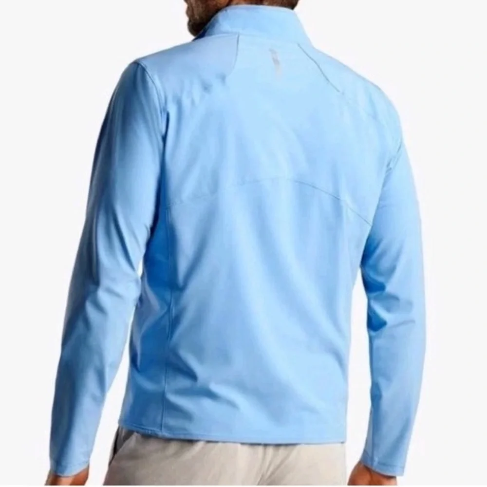 Peter Millar Tahoe Blue Flex Adapt Half Zip Golf Crown Crafted Pullover